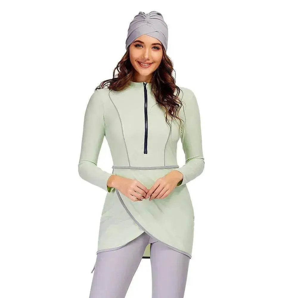 Arab Flower Print Ladies Conservative Swimsuit - EX-STOCK Canada