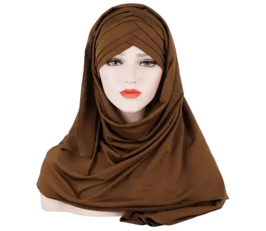 Arab Lady Fashion Patch Hijab - EX-STOCK Canada