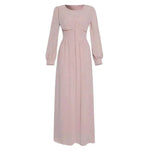 Arab Women's Clothing Long Sleeve Chiffon Dress - EX-STOCK Canada