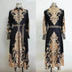 Arab Women's Wear Arabic Print Swing Dress - EX-STOCK Canada