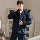 Autumn And Winter Flannel Men's Pajamas Men's Lapel Cardigan  EX-STOCK CANADA