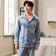 Autumn And Winter Flannel Men's Pajamas Men's Lapel Cardigan  EX-STOCK CANADA
