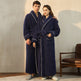 Autumn And Winter Thickened Cotton Velvet Nightgown Men's Winter Plus-sized Plus Size Light Luxury Couple Bathrobe Women's Extended Pajamas  EX-STOCK CANADA