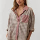 Autumn Women's Clothing Casual Homewear Plaid Shirt Outfit - EX-STOCK Canada