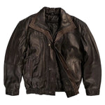 BOL Men's Double Collar Leather Bomber Jacket EX-STOCK Canada 