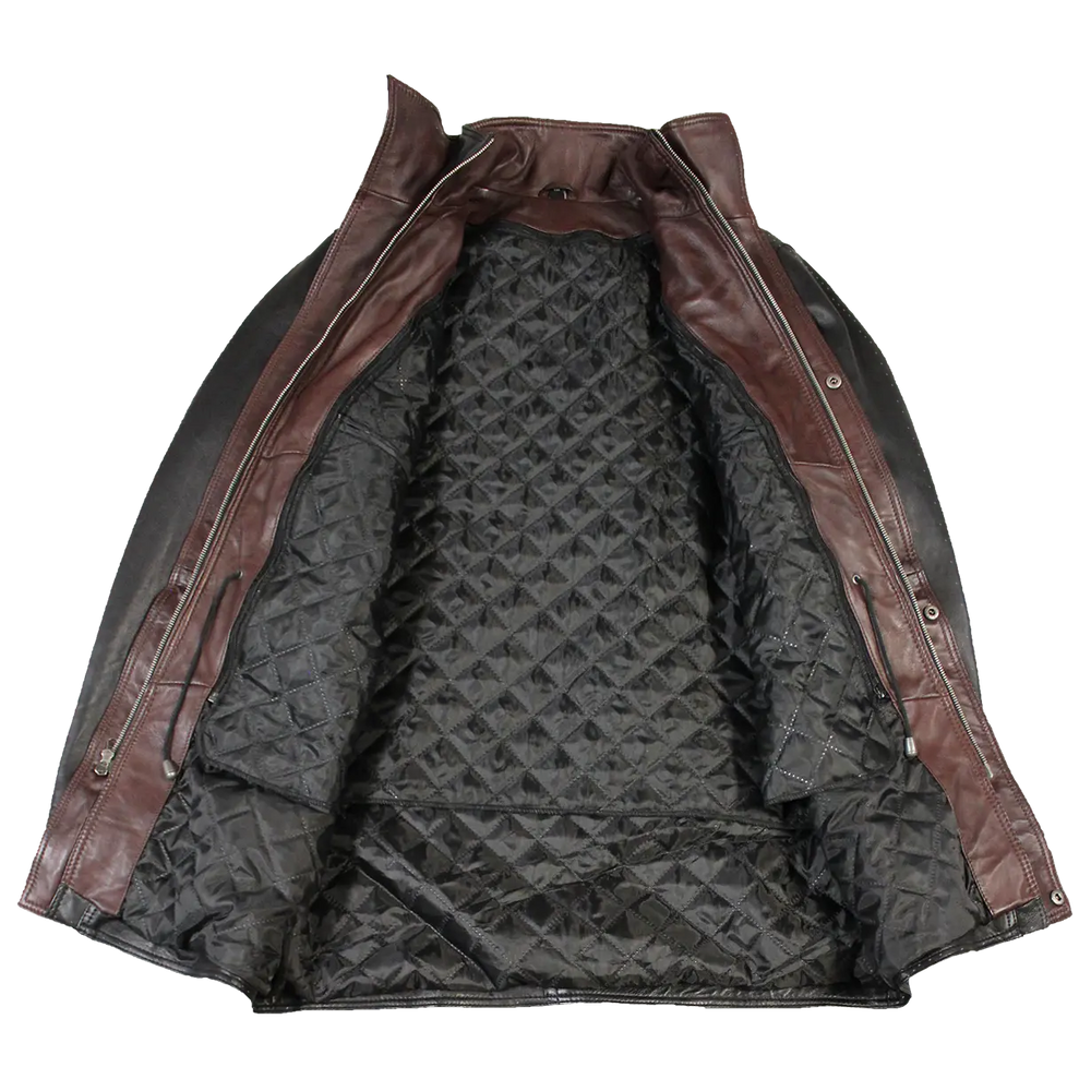 BOL Men's Double Collar Two-Tone Long Coat | Leather Jacket EX-STOCK Canada 