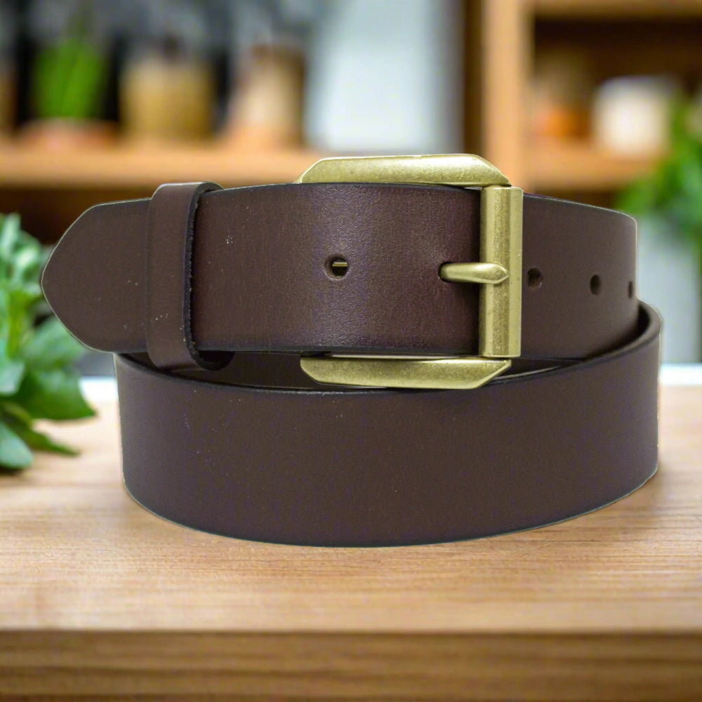 BOL Men's Gold Removable Buckle Leather Belt EX-STOCK Canada 