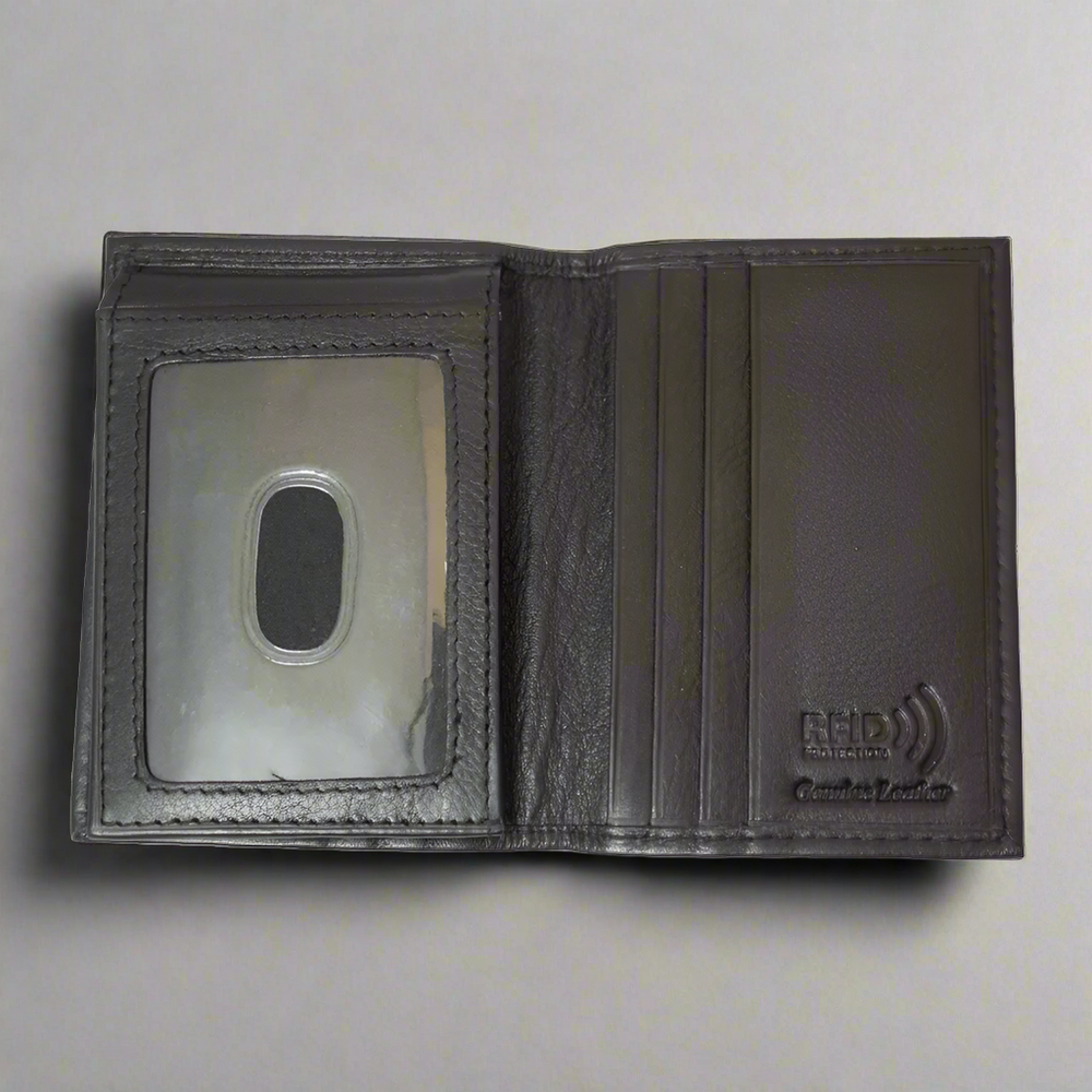 محفظة رجالية من الجلد بمزودة بتقنية RFID من BOL بطية مزدوجةEX-STOCK Canada 