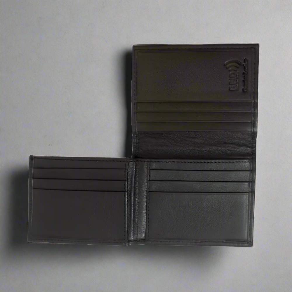 محفظة رجالية من الجلد بمزودة بتقنية RFID من BOL بطية مزدوجةEX-STOCK Canada 