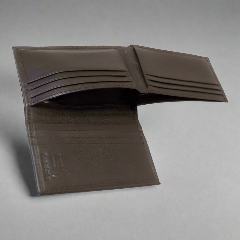 محفظة رجالية من الجلد بمزودة بتقنية RFID من BOL بطية مزدوجةEX-STOCK Canada 