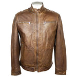 BOL Men's Snap Collar Leather Racer Jacket EX-STOCK Canada 