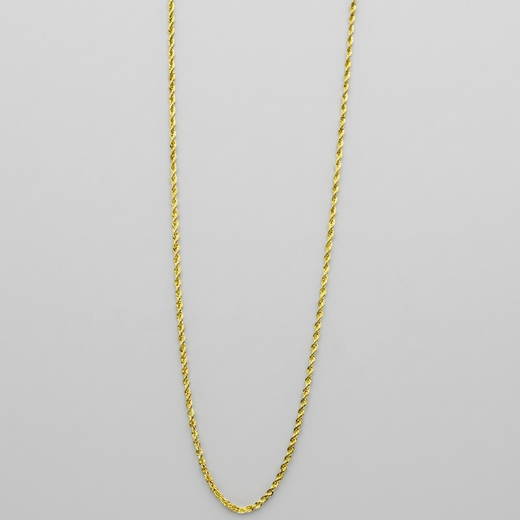 BOL Men's Twisted Gold Stainless Steel Chain Necklace 