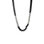 BOL Men's Two Tone Silver & Black Stainless Steel Chain Necklace EX-STOCK Canada 