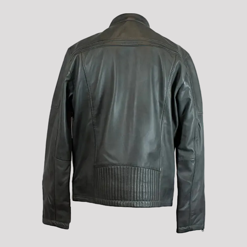 BOL Men's Waxed Sheep Prime Leather Jacket 