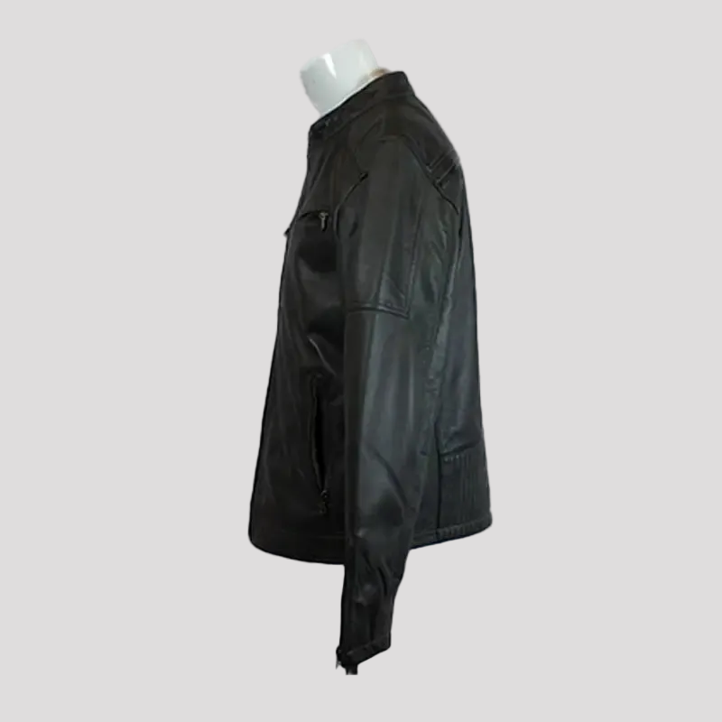 BOL Men's Waxed Sheep Prime Leather Jacket 