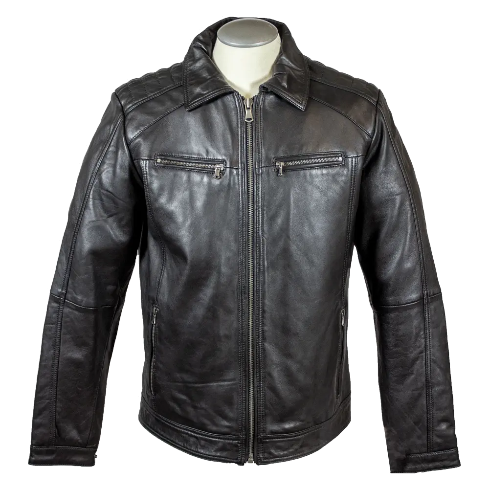 Veste en cuir à poche zippée pour homme BOLEX-STOCK Canada 