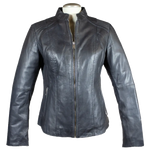 Chaqueta de cuero con acento de tejido de cesta para mujer BOLEX-STOCK Canada 