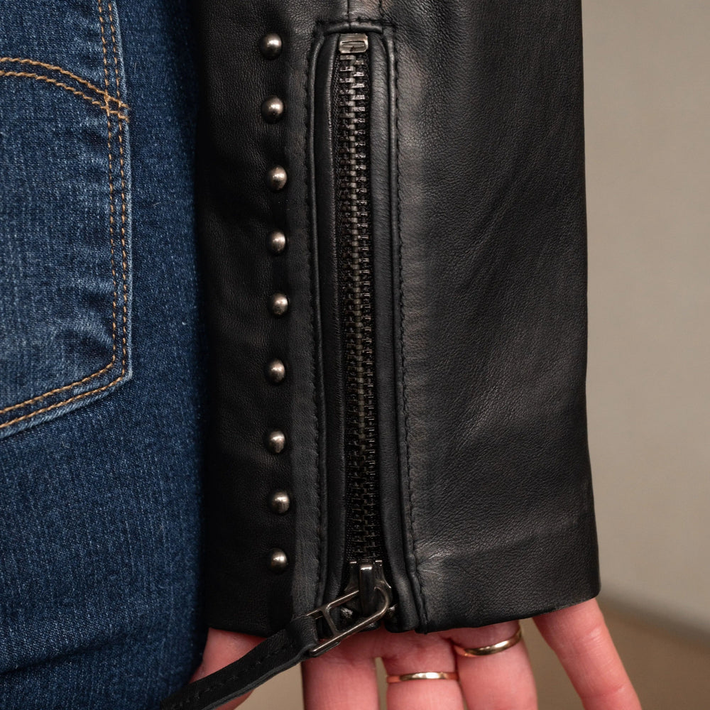 Damen-Lammlederjacke mit BlumenstickereiEX-STOCK Canada 