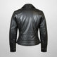 Women's Premium Lamb Leather Moto Jacket with Asymmetrical Zippers 