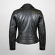 Blouson moto pour femmes en cuir d'agneau haut de gamme avec zips asymétriquesEX-STOCK Canada 