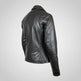 Blouson moto pour femmes en cuir d'agneau haut de gamme avec zips asymétriquesEX-STOCK Canada 