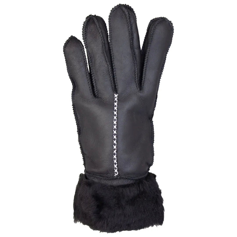 BOL Women's Black Hand Stitched Merino Sheepskin Gloves - EX-STOCK Canada 