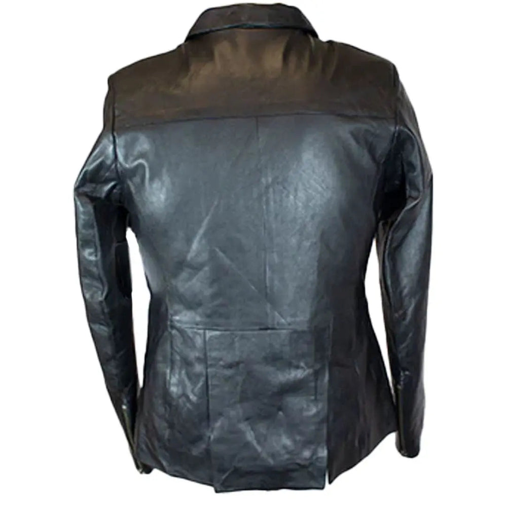 Veste en cuir d'agneau pour femme BOL classique noire style motard avec fermeture éclairEX-STOCK Canada 