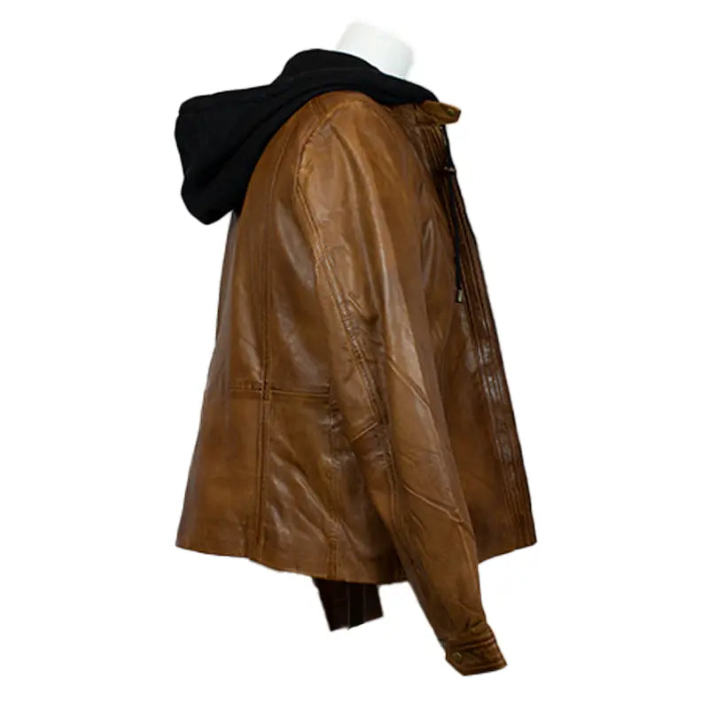 BOL Women's Detachable Hooded Leather Jacket EX-STOCK Canada 