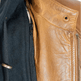 Chaqueta de cuero con capucha desmontable para mujer BOL 