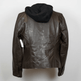 Chaqueta de cuero con capucha desmontable para mujer BOL 