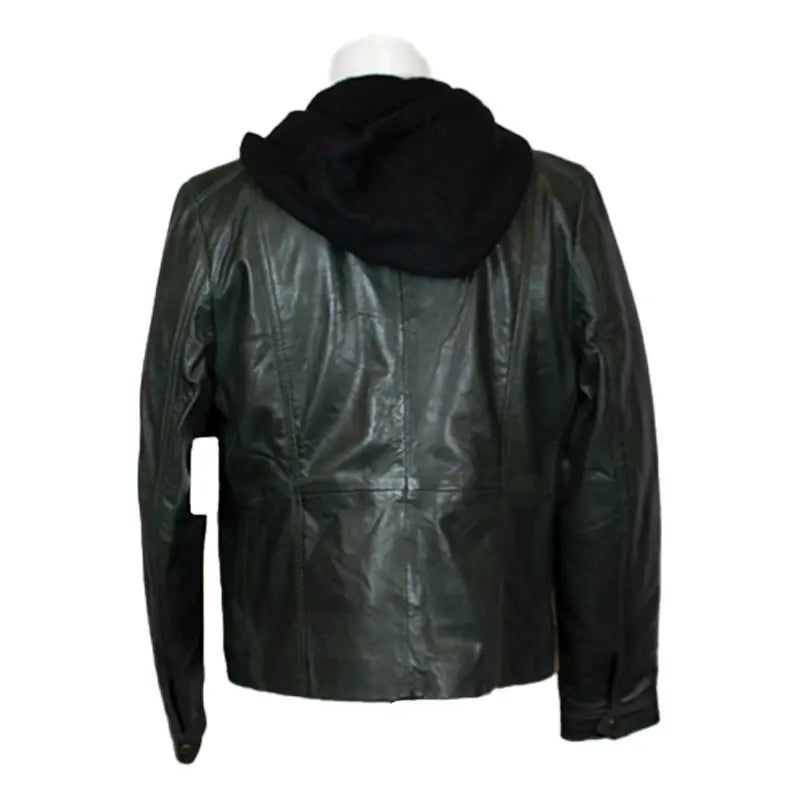BOL Women's Detachable Hooded Leather Jacket EX-STOCK Canada 