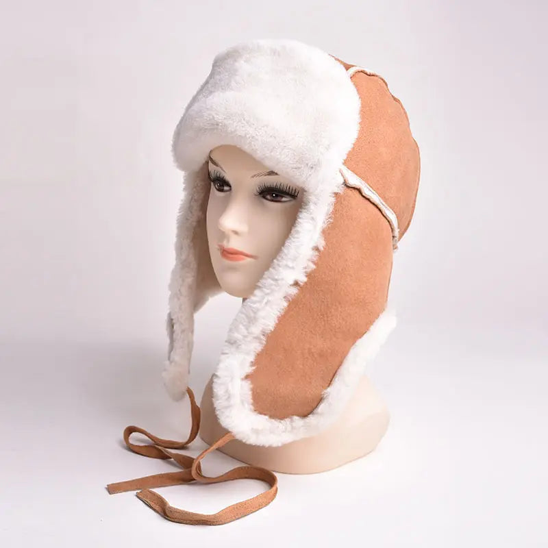 BOL Women's Hand Stitched Merino Sheepskin Bomber Cap EX-STOCK Canada 
