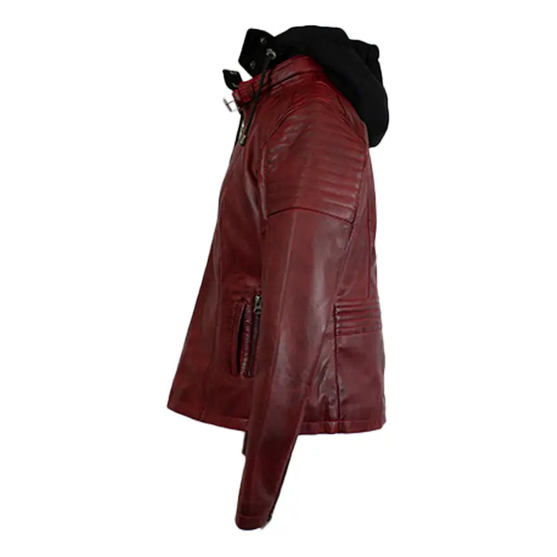 BOL Women's Hooded Leather Jacket EX-STOCK Canada 