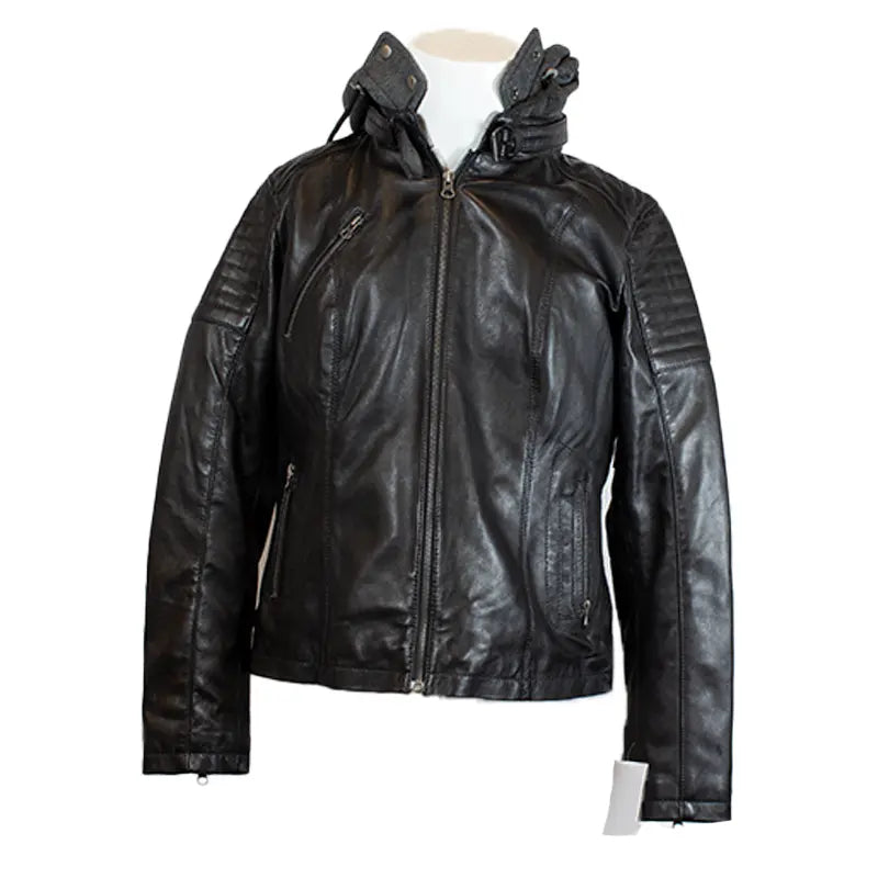 BOL Women's Hooded Leather Jacket EX-STOCK Canada 