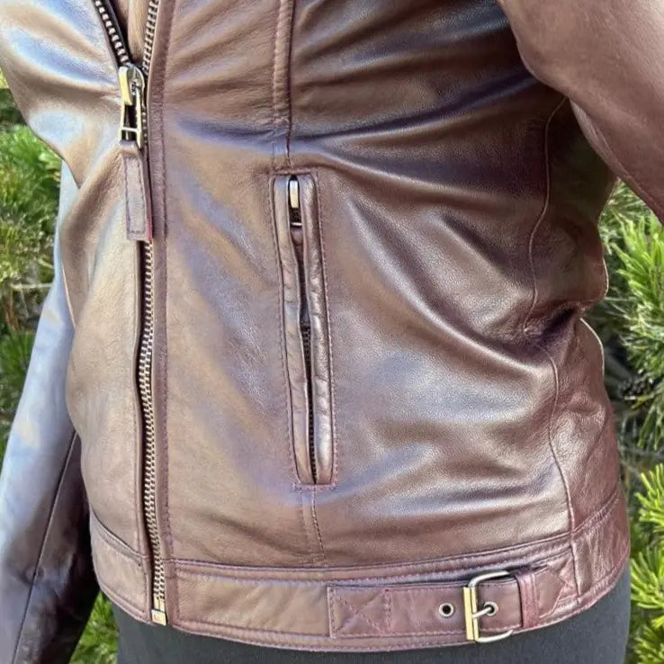 سترة جلدية نسائية من BOL بأسلوب راكب الدراجاتEX-STOCK Canada 