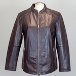 Chaqueta de cuero con hombros acanalados Paulina para mujer BOL 