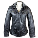BOL Women's Removable Hood Leather Jacket EX-STOCK Canada 