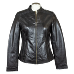 BOL Women's Round Collar Leather Jacket EX-STOCK Canada 