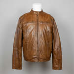 BOL Men's Snap Collar Lamb Leather Jacket 