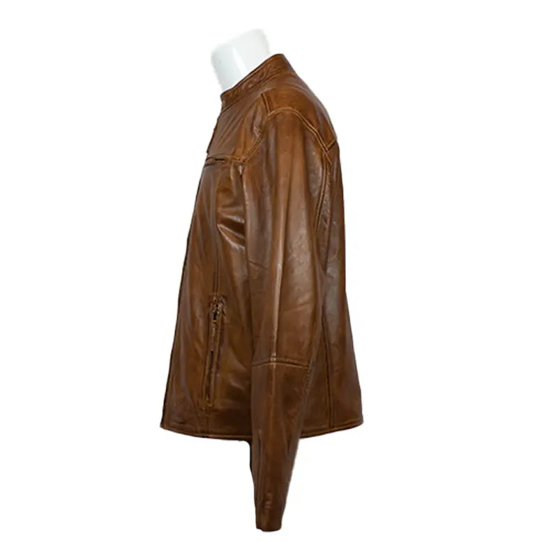 سترة جلدية للرجال من BOL بياقة قابلة للإغلاقEX-STOCK Canada 