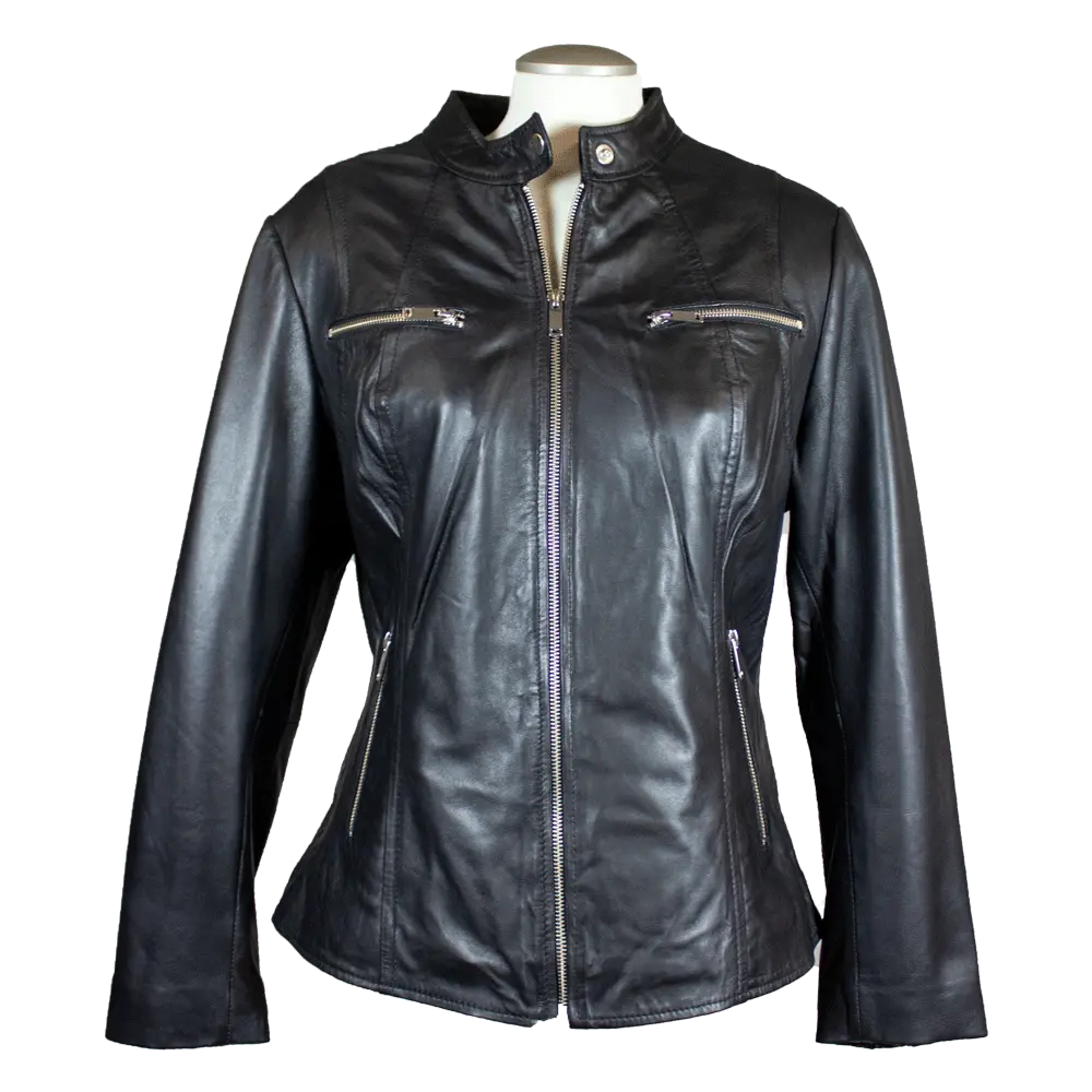 BOL Women's Zip Pocket Leather Jacket EX-STOCK Canada 