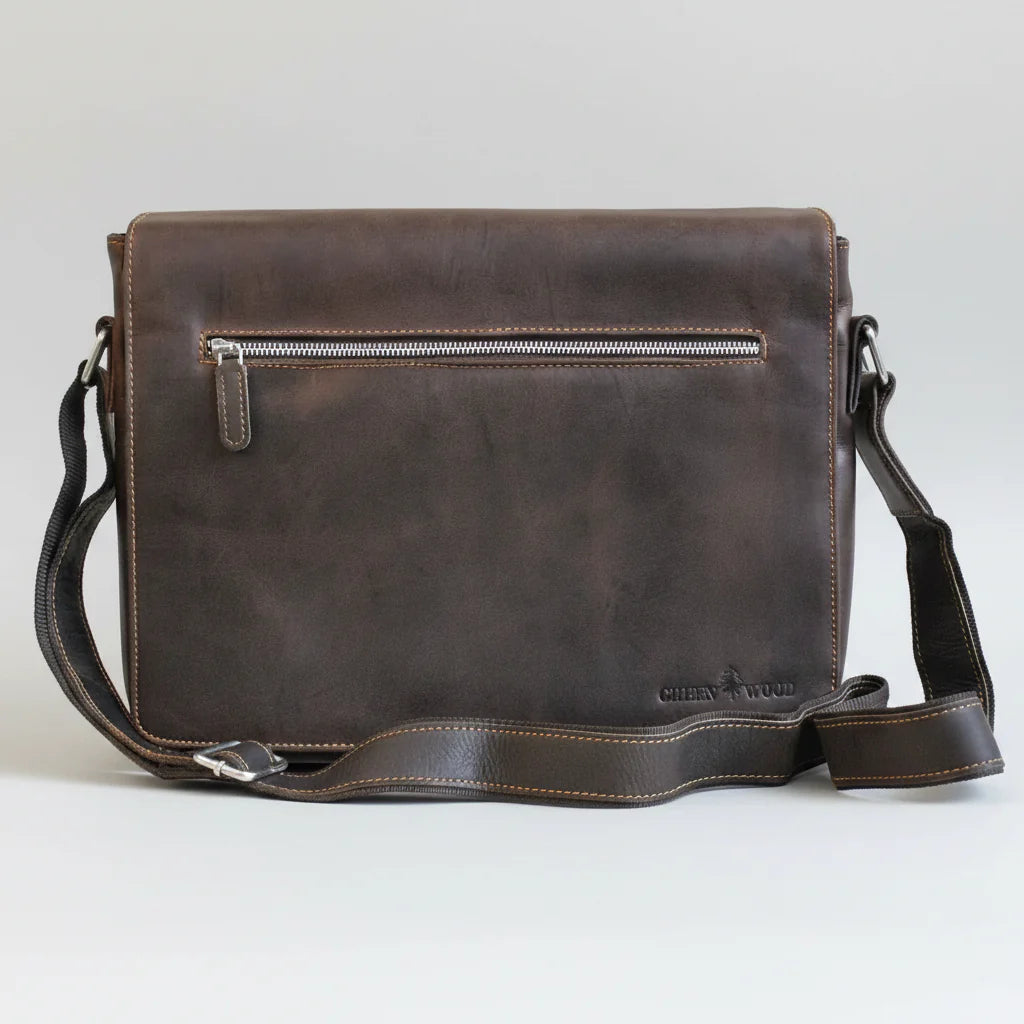 Borsa per laptop in pelle Greenwood 