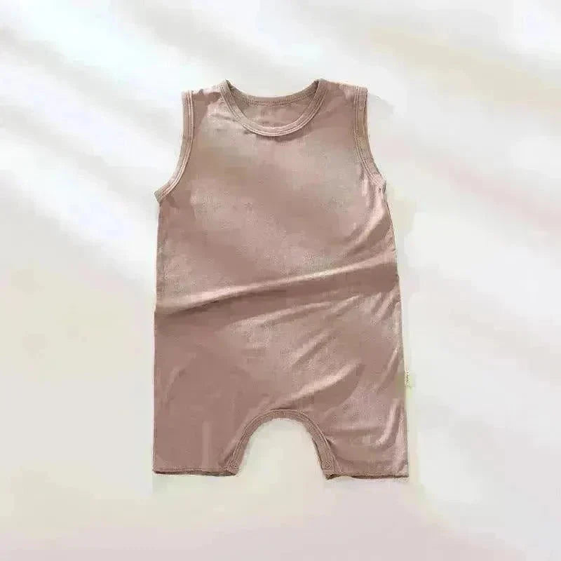 Baby Summer Modal Thin Sleeveless Tank Top Romper - EX-STOCK CANADA