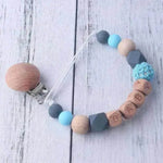 Baby's Wood Silicone Beads Pacifier Clip - EX-STOCK Canada