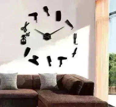 Barber Shop Hair Tools Oversized DIY Wall Clock - EX-STOCK CANADA