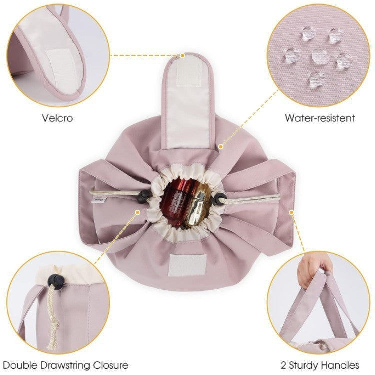 Barrel Drawstring Makeup Bag Large Capacity Women's Cosmetic Bag Toiletries Organizer Pouch Lady Travel Storage Case EX-STOCK Canada 