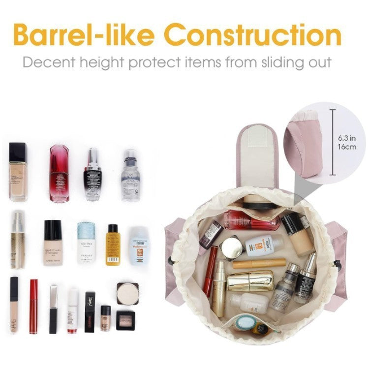 Barrel Drawstring Makeup Bag Large Capacity Women's Cosmetic Bag Toiletries Organizer Pouch Lady Travel Storage Case EX-STOCK Canada 