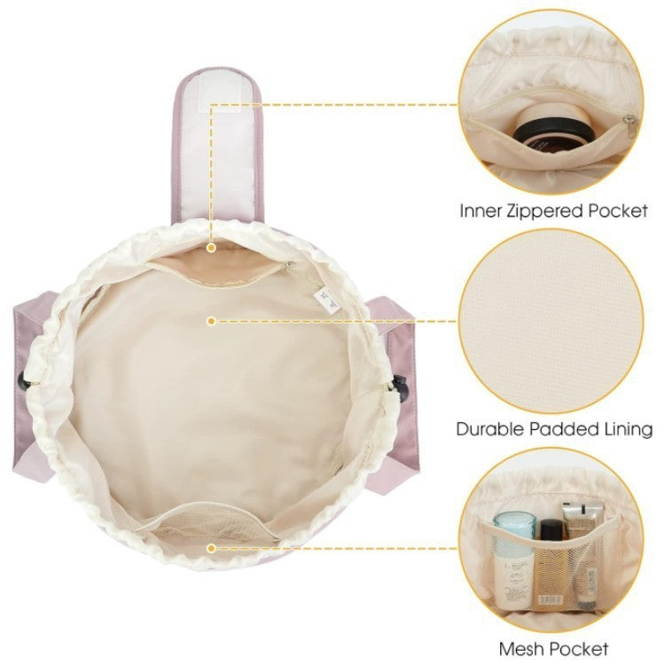 Barrel Drawstring Makeup Bag Large Capacity Women's Cosmetic Bag Toiletries Organizer Pouch Lady Travel Storage Case EX-STOCK Canada 