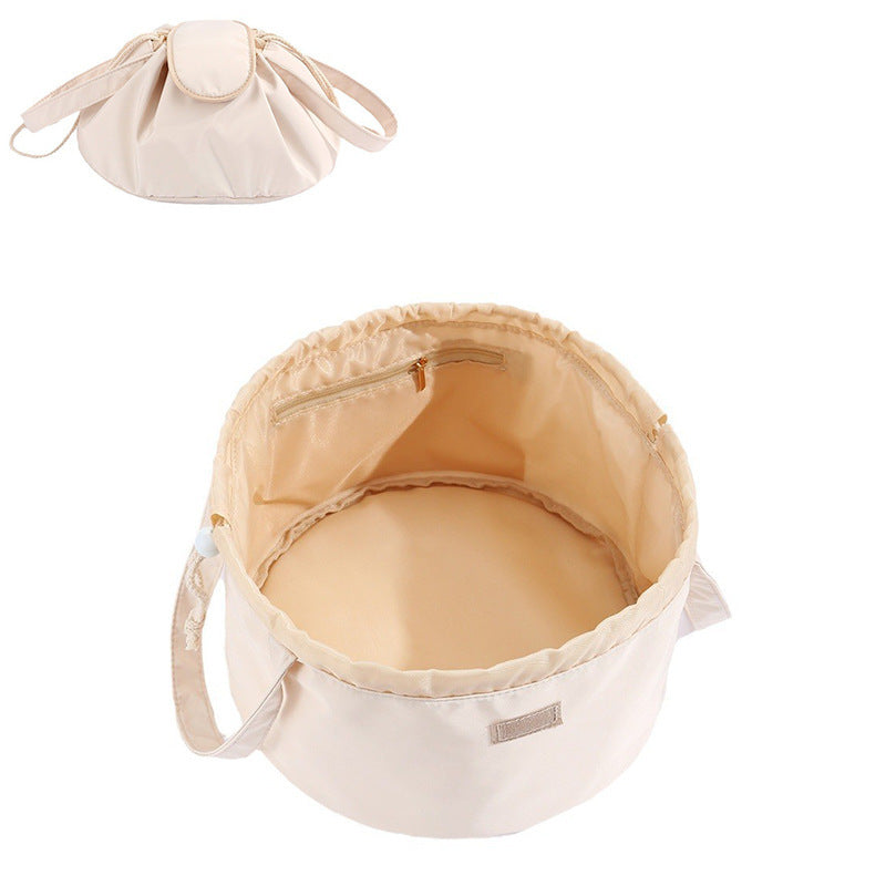 Barrel Drawstring Makeup Bag Large Capacity Women's Cosmetic Bag Toiletries Organizer Pouch Lady Travel Storage Case EX-STOCK Canada 