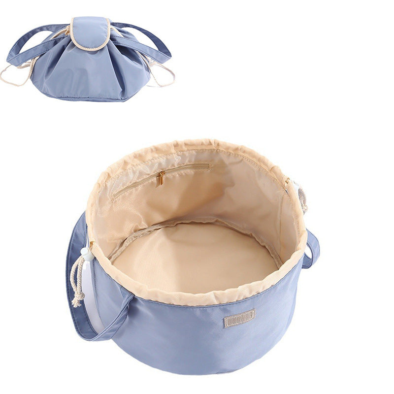 Barrel Drawstring Makeup Bag Large Capacity Women's Cosmetic Bag Toiletries Organizer Pouch Lady Travel Storage Case EX-STOCK Canada 